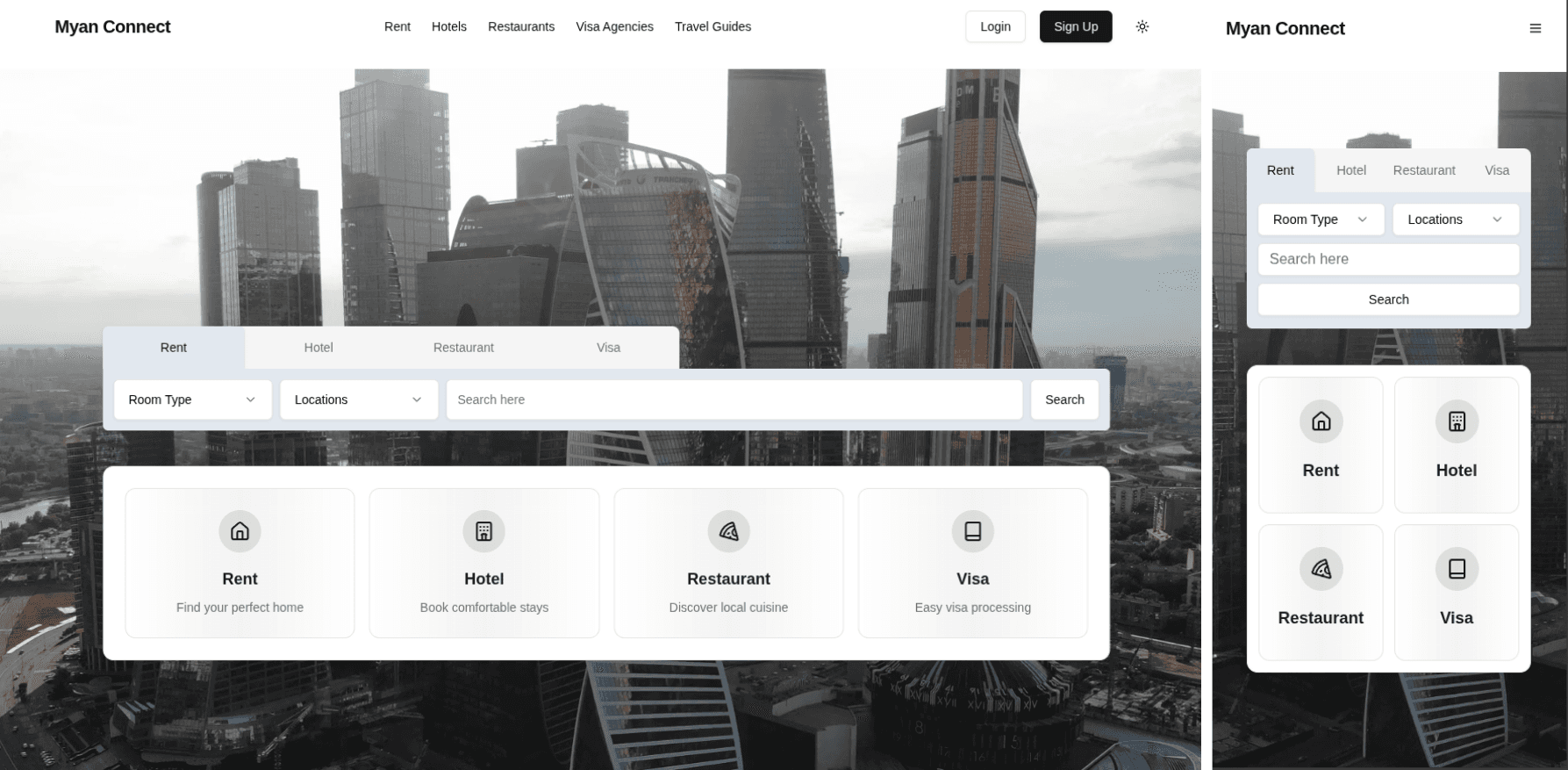 Mobile and desktop mockups side-by-side
